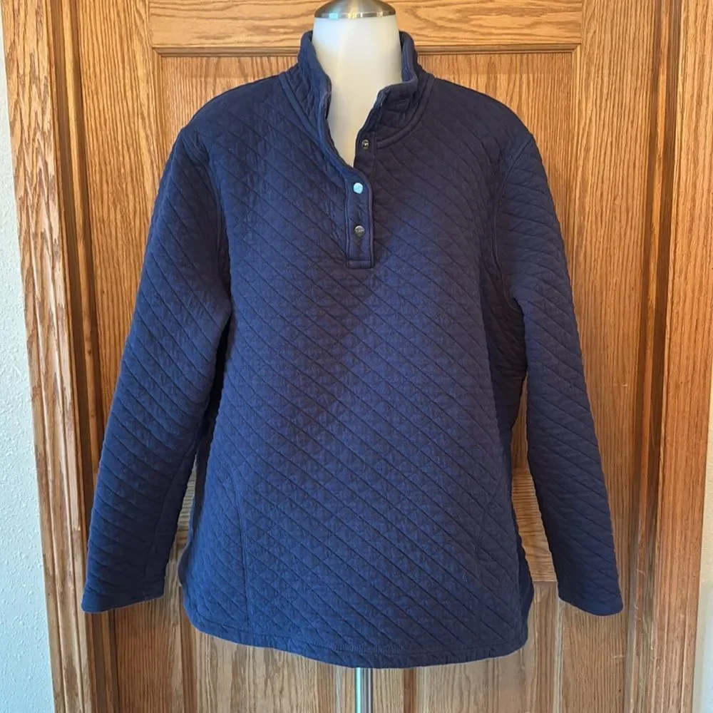 DULUTH Trading Company Quilted Snap Pullover Sweatshirt - Picture 3 of 12